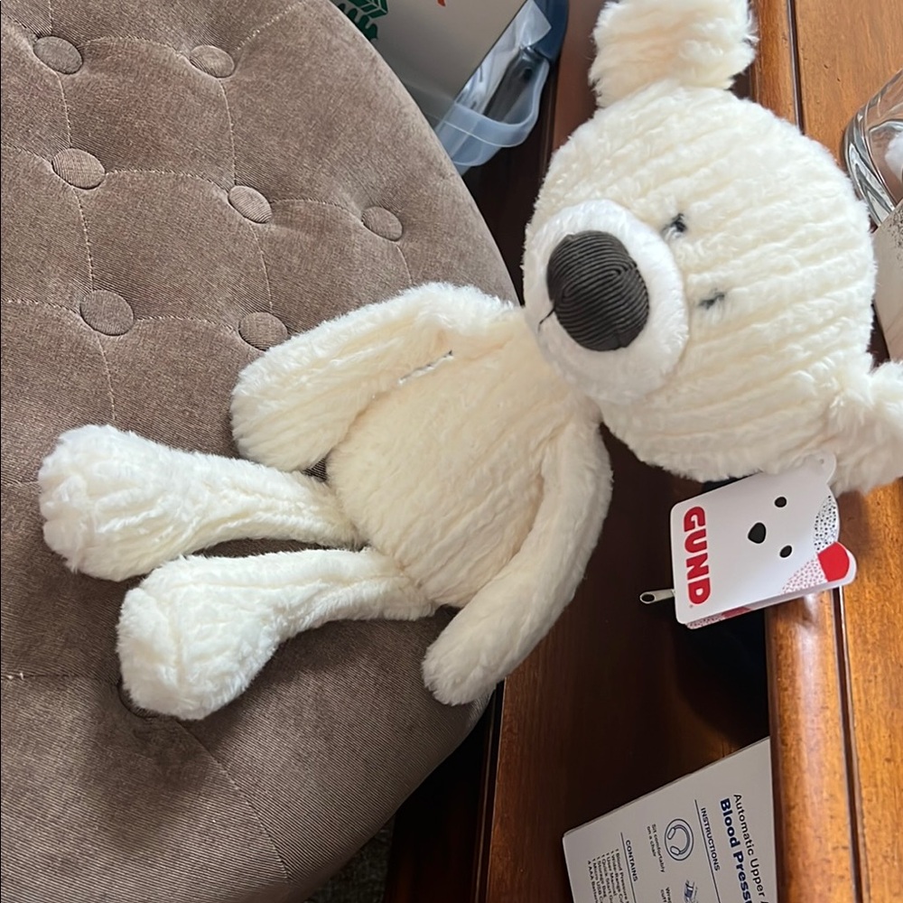 GUND White Plush Teddy Bear